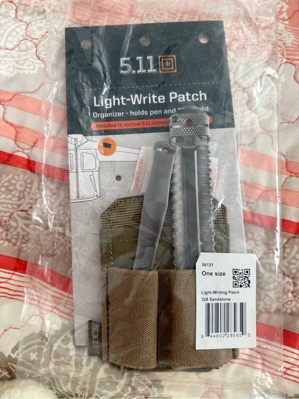 5.11 Tactical Light-Write Patch Organizer Pouch Hook & Loop Sandstone 56121